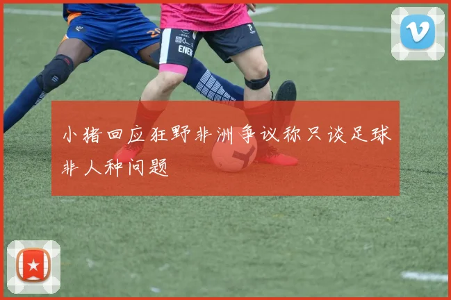 小猪回应狂野非洲争议称只谈足球非人种问题